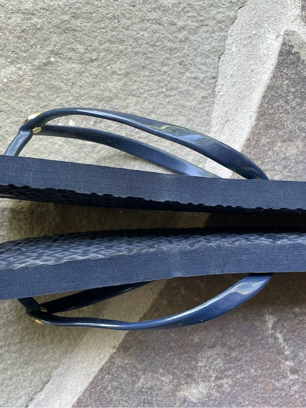 Tory Burch New Navy Flip Flops size L